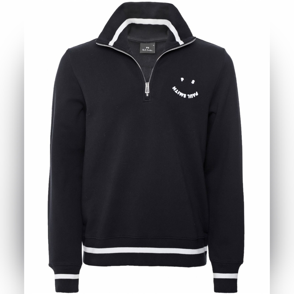 Paul Smith Half-Zip Happy Sweater size large